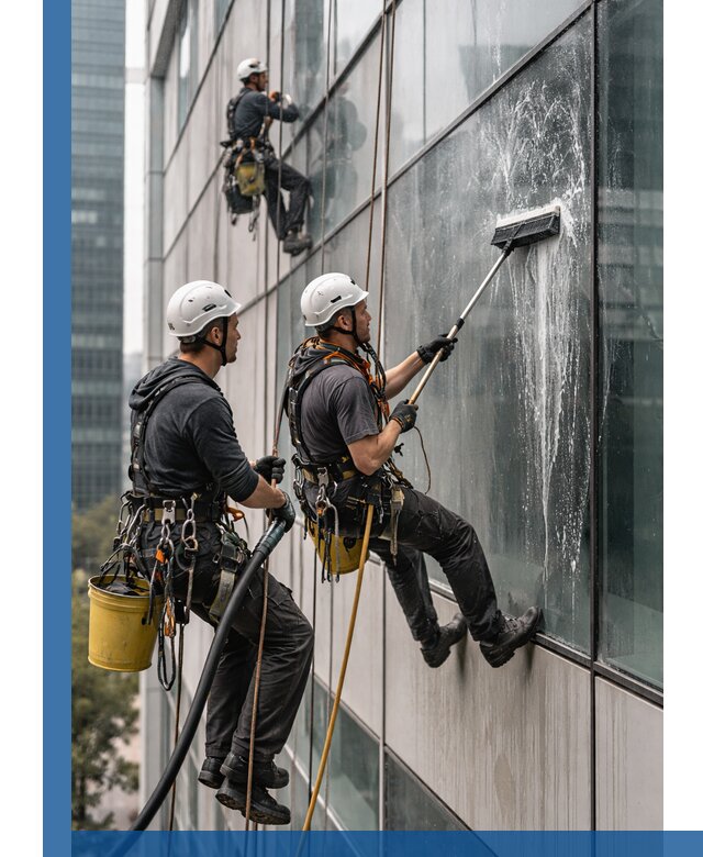 Профессиональная высотная мойка фасадов зданий в Северодвинске