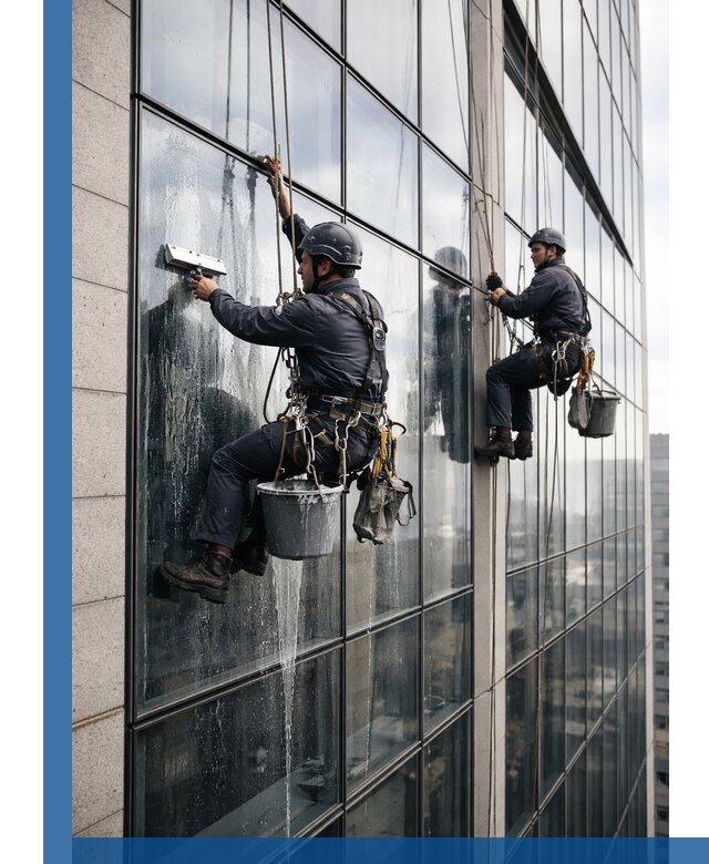 Профессиональная мойка стеклянных фасадов зданий в Северодвинске