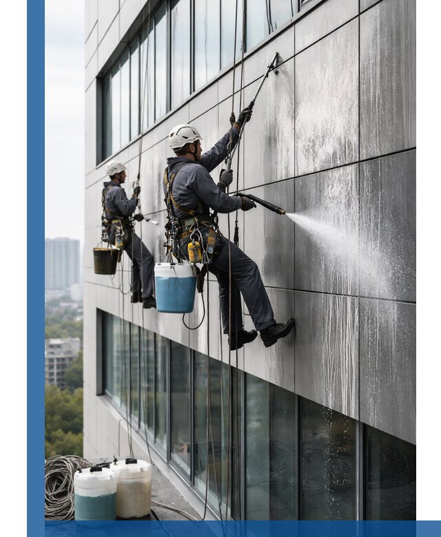 Профессиональная мойка вентилируемых фасадов в Северодвинске