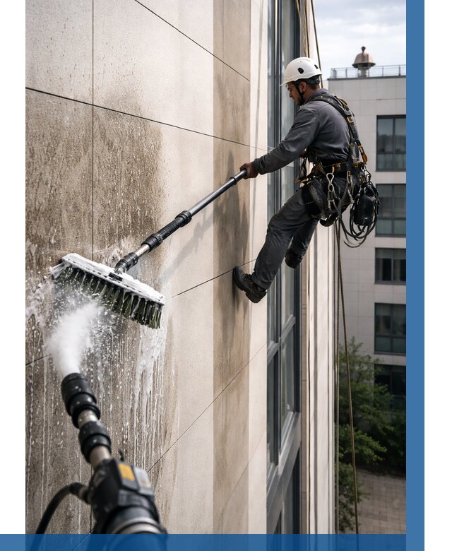 Мойка фасада из керамогранита в Северодвинске от 304 р. | ВЫСОТНИК-Свр