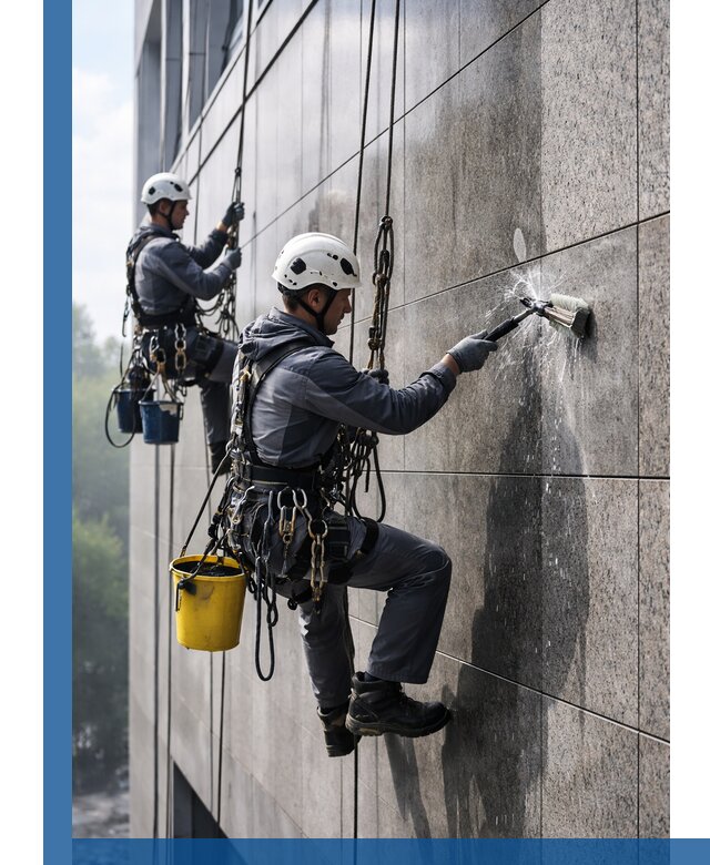 Профессиональная мойка фасада из керамогранита в Северодвинске