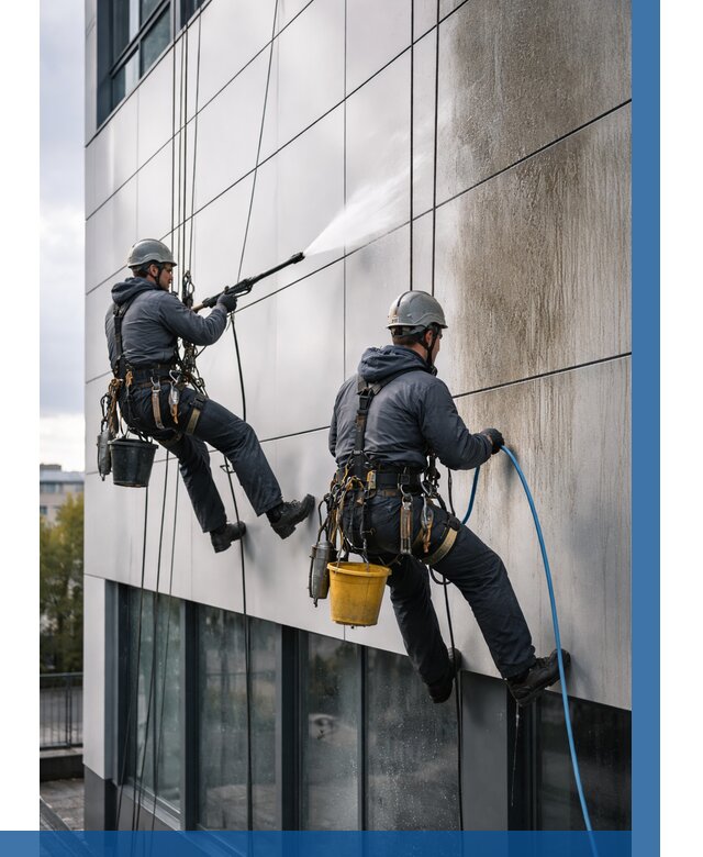 Мойка фасада из композита в Северодвинске по цене от 304 р. | ВЫСОТНИК-Свр