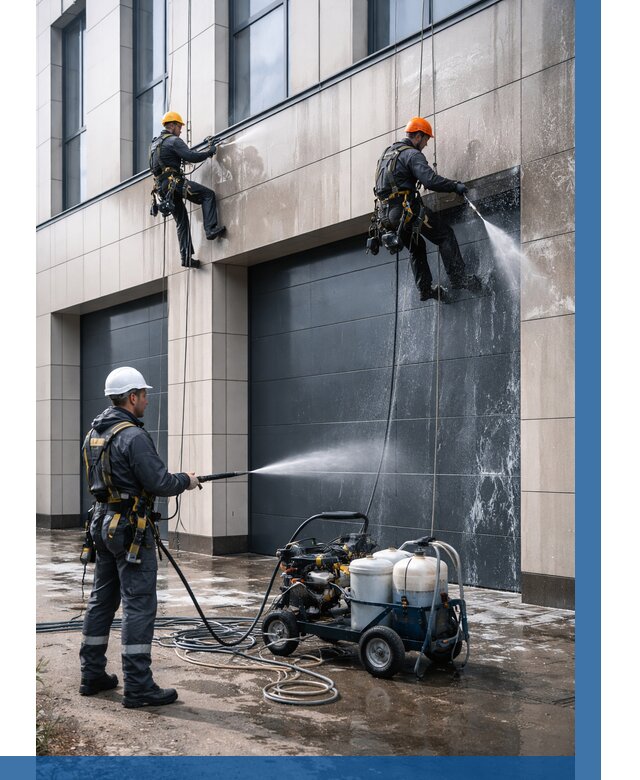 Послестроительная мойка фасада в Северодвинске от 304 р. | ВЫСОТНИК-Свр