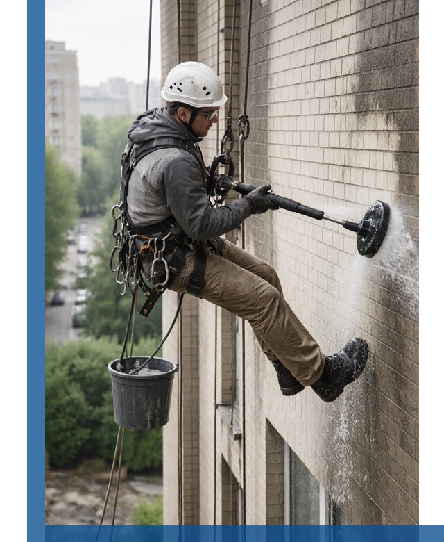 Очистка фасада от копоти в Северодвинске профессионально и безопасно