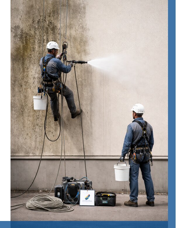 Очистка фасада от плесени в Северодвинске от 304 р. | ВЫСОТНИК-Свр