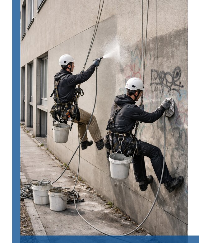 Антиграффити покрытие фасада с защитой от надписей в Северодвинске