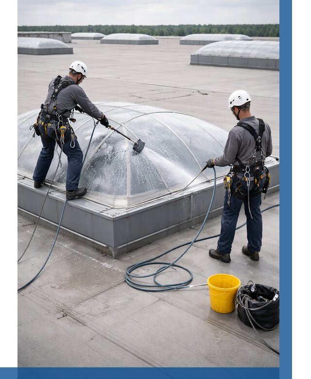 Мойка зенитных фонарей в Северодвинске, заказать от 4554 р. | ВЫСОТНИК-Свр