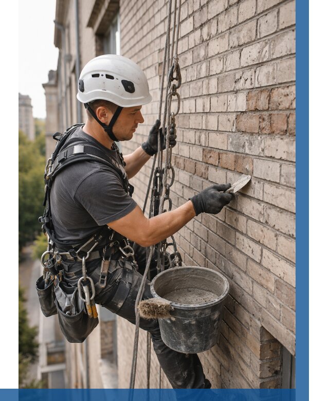 Ремонт кирпичной кладки фасада в Северодвинске от 1822 р. | ВЫСОТНИК-Свр