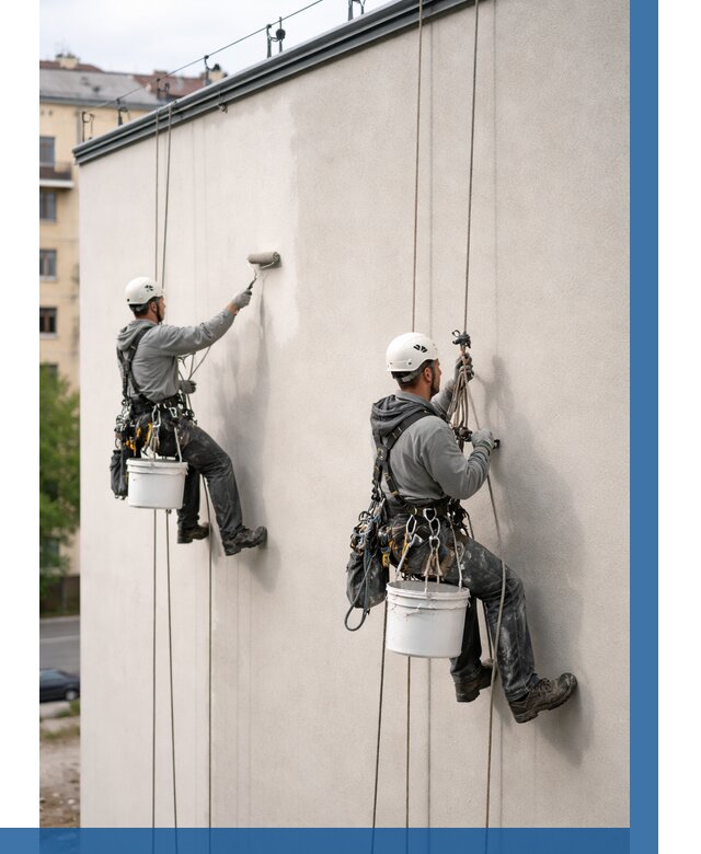 Покраска оштукатуренного фасада в Северодвинске от 324 р. | ВЫСОТНИК-Свр