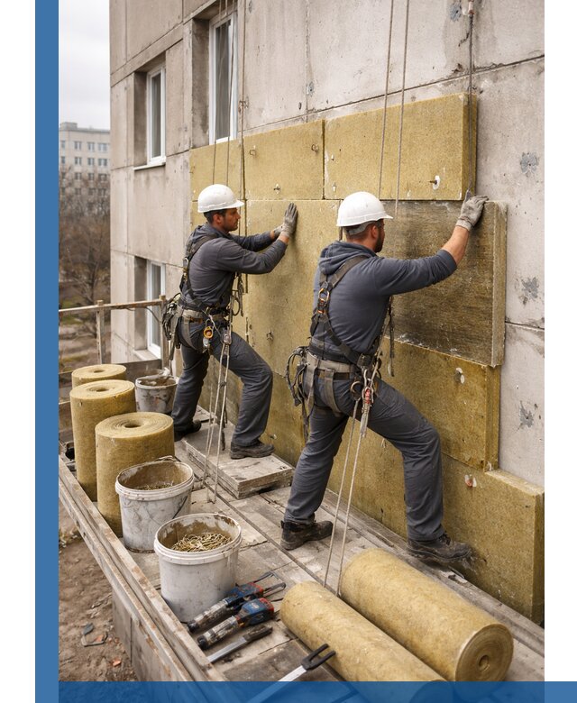 Утепление фасада минватой в Северодвинске под ключ с гарантией