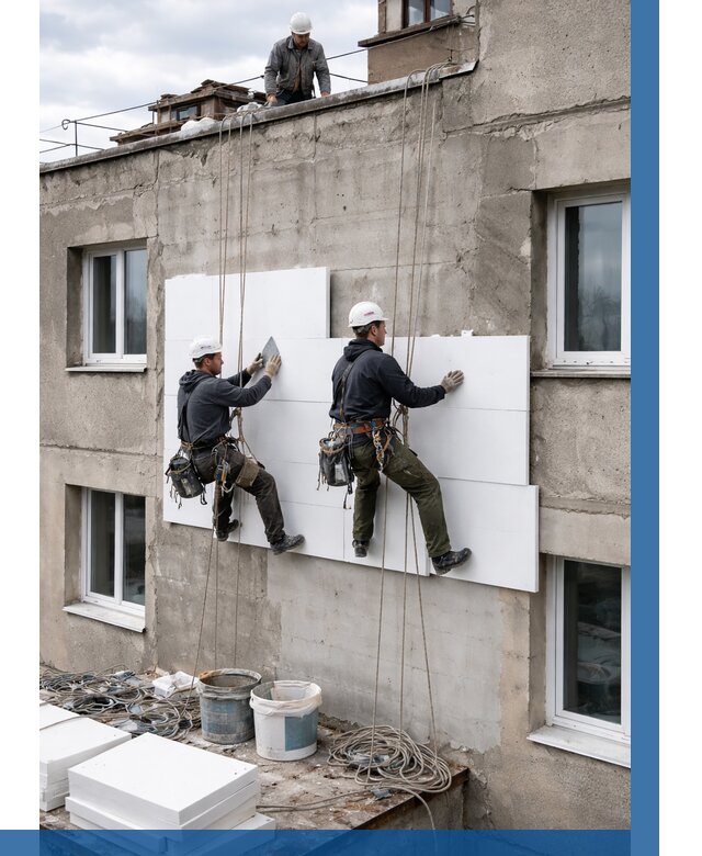 Утепление фасада пенополистиролом в Северодвинске от 1822 р. | ВЫСОТНИК-Свр