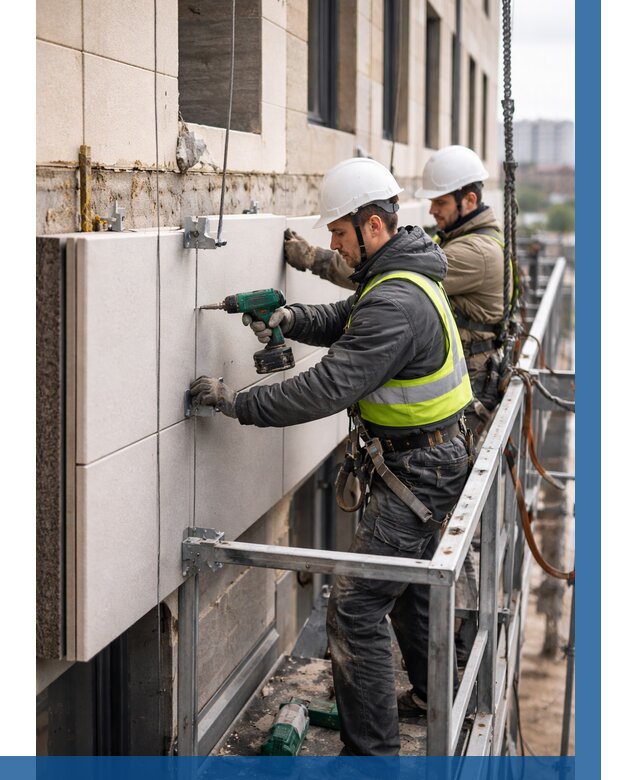 Монтаж фасадных термопанелей в Северодвинске от 1518 р. | ВЫСОТНИК-Свр