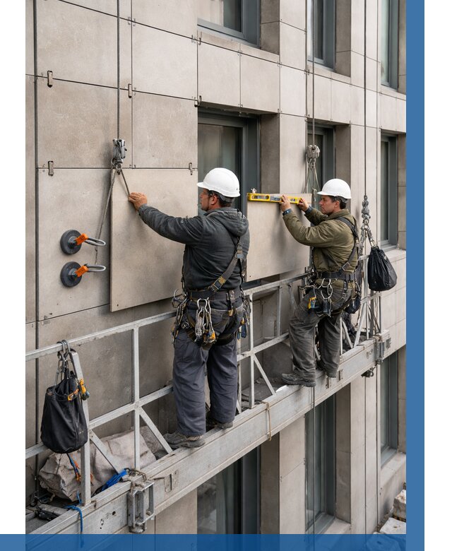 Монтаж керамогранита на фасад в Северодвинске от 2530 р. | ВЫСОТНИК-Свр