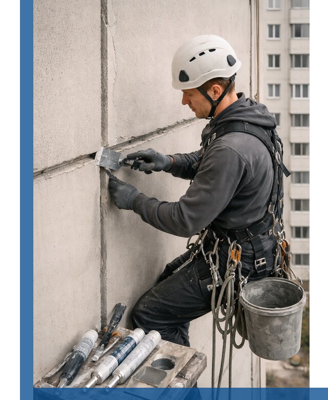 Ремонт межпанельных швов в Северодвинске герметизация и восстановление