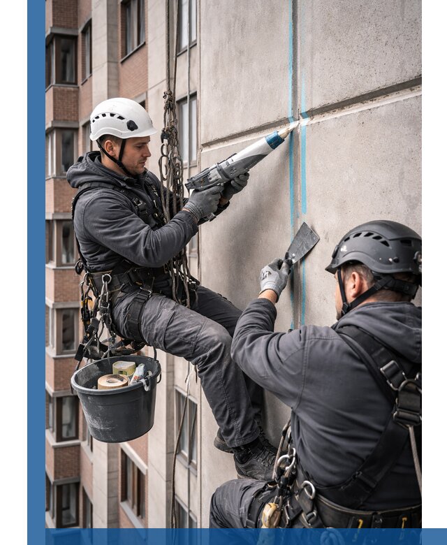 Вторичная герметизация швов фасада и кровли в Северодвинске