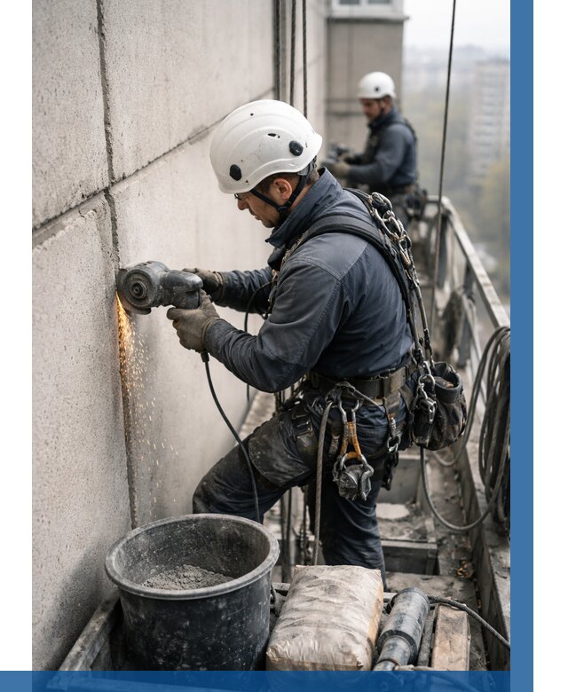 Штробление межпанельных швов в Северодвинске от 1215 р. | ВЫСОТНИК-Свр