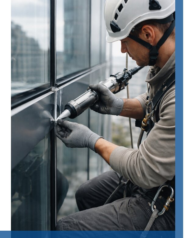 Герметизация стыков витража в Северодвинске от 1215 р. | ВЫСОТНИК-Свр