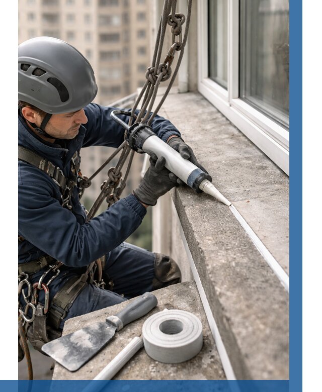 Герметизация балконного козырька в Северодвинске от 4554 р. | ВЫСОТНИК-Свр