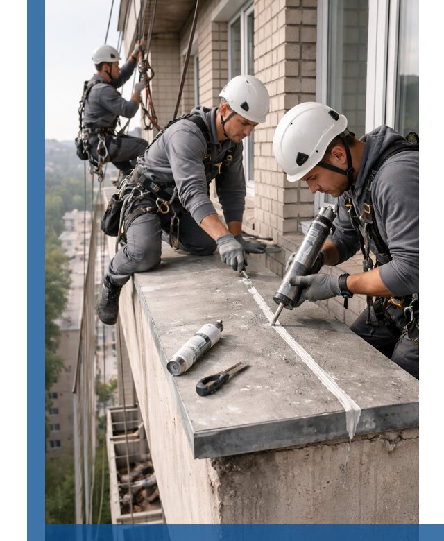 Герметизация балконного козырька в Северодвинске профессионально