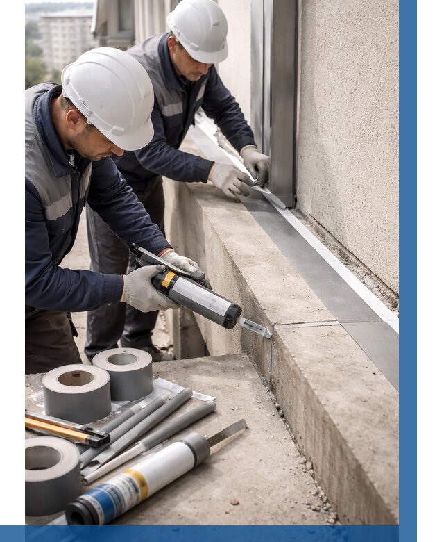 Герметизация примыкания балкона в Северодвинске от 4554 р. | ВЫСОТНИК-Свр