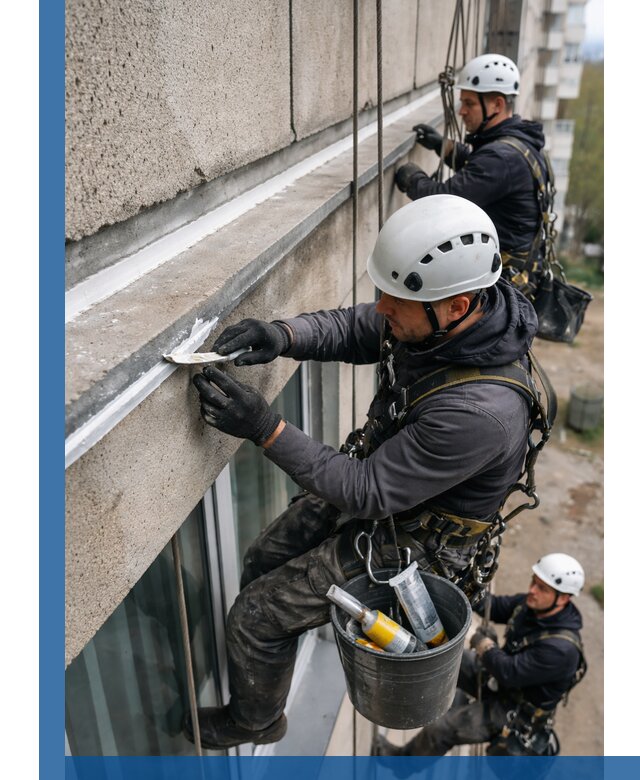 Герметизация примыкания балкона в Северодвинске под ключ с гарантией