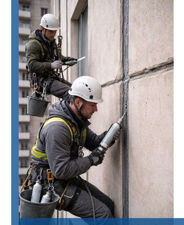 Герметизация деформационных швов фасада в Северодвинске качественно