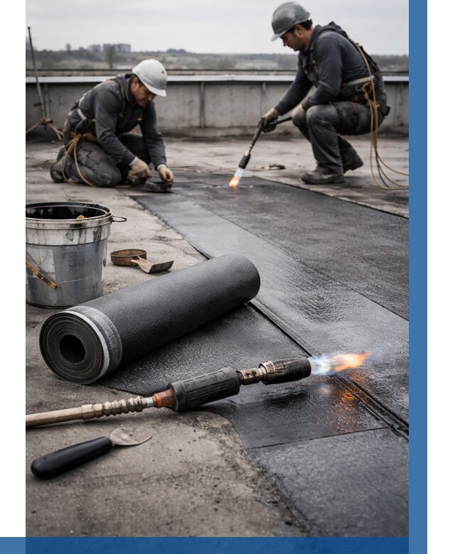 Ремонт рулонной кровли в Северодвинске от 658 р. | ВЫСОТНИК-Свр