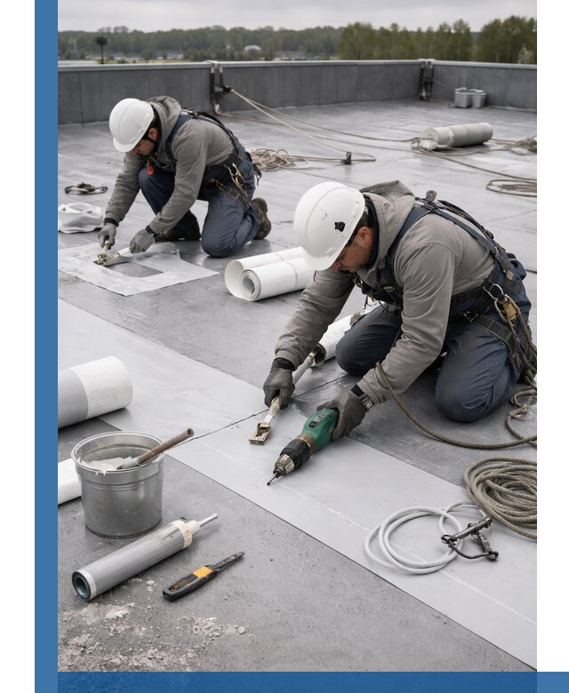 Ремонт мембранной кровли в Северодвинске качественно и с гарантией