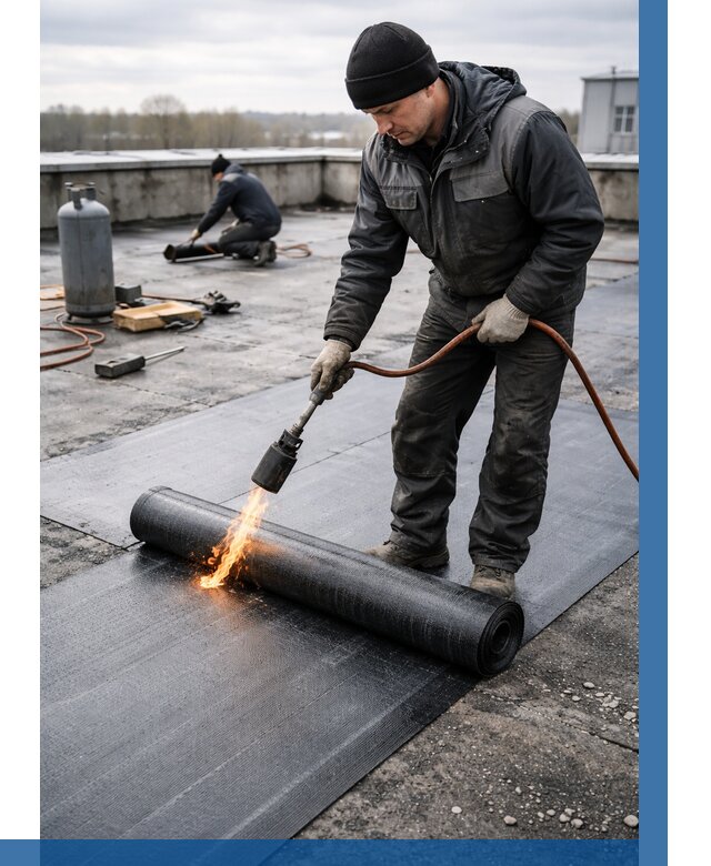 Ремонт наплавляемой кровли в Северодвинске от 708 р. | ВЫСОТНИК-Свр