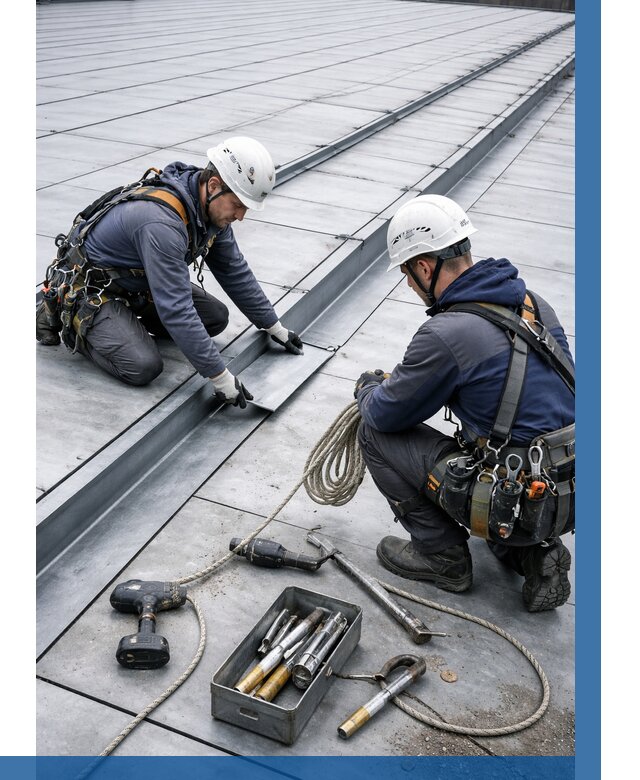 Ремонт фальцевой кровли в Северодвинске от 708 р. | ВЫСОТНИК-Свр