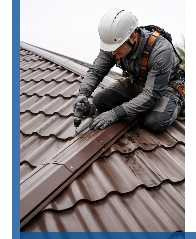 Ремонт металлочерепицы на крыше в Северодвинске профессионально