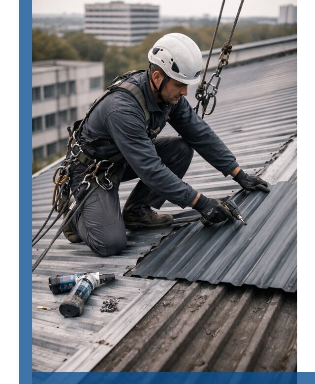 Ремонт профнастила на кровле в Северодвинске, работы под ключ