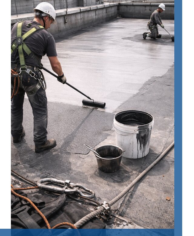 Гидроизоляция кровли жидкой резиной в Северодвинске от 506 р. | ВЫСОТНИК-Свр