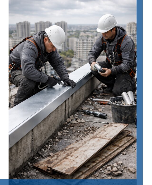 Замена парапетных крышек под ключ в Северодвинске от 1215 р. | ВЫСОТНИК-Свр