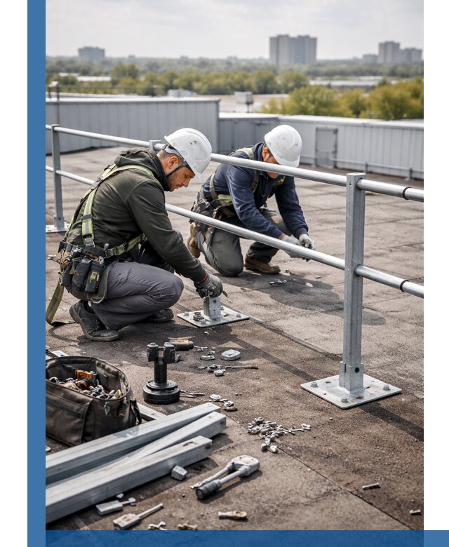 Монтаж кровельного ограждения в Северодвинске под ключ с гарантией