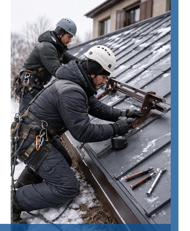 Монтаж снегозадержателей в Северодвинске от 455 р. | ВЫСОТНИК-Свр