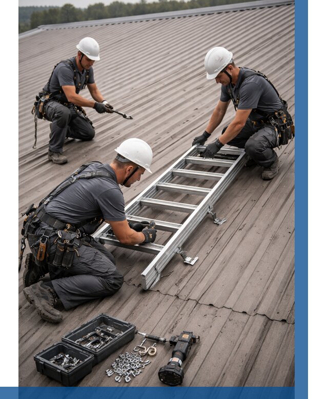 Монтаж кровельной лестницы в Северодвинске от 4554 р. | ВЫСОТНИК-Свр