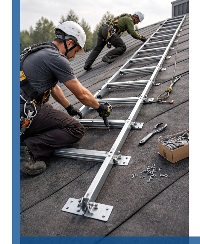 Профессиональный монтаж кровельной лестницы в Северодвинске под ключ