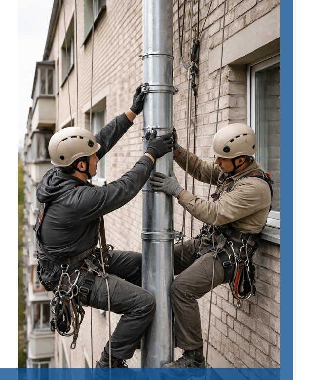 Замена водосточных труб в Северодвинске от 6579 р. | ВЫСОТНИК-Свр