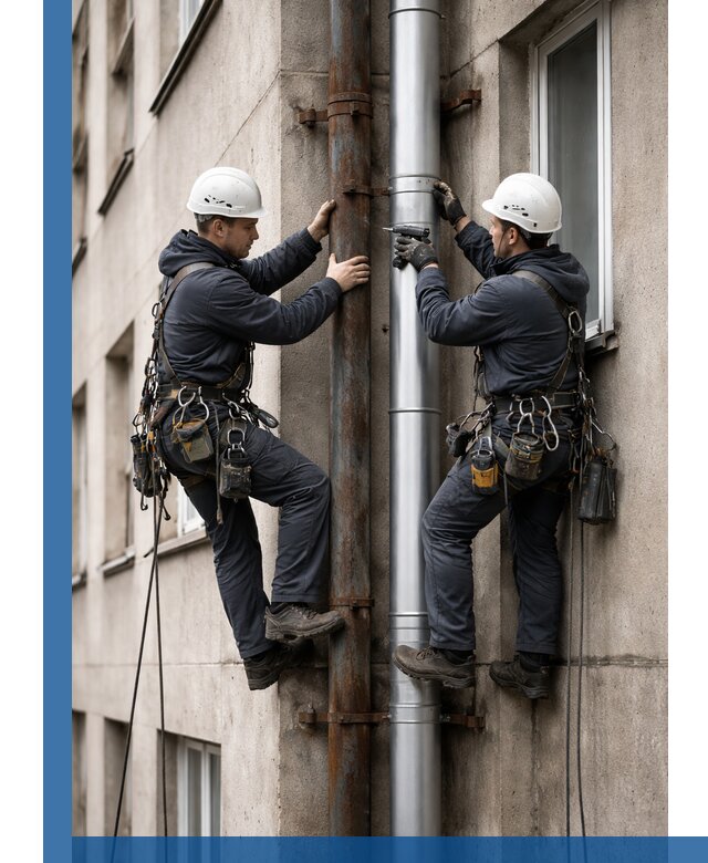 Замена водосточных труб в Северодвинске: монтаж и демонтаж под ключ