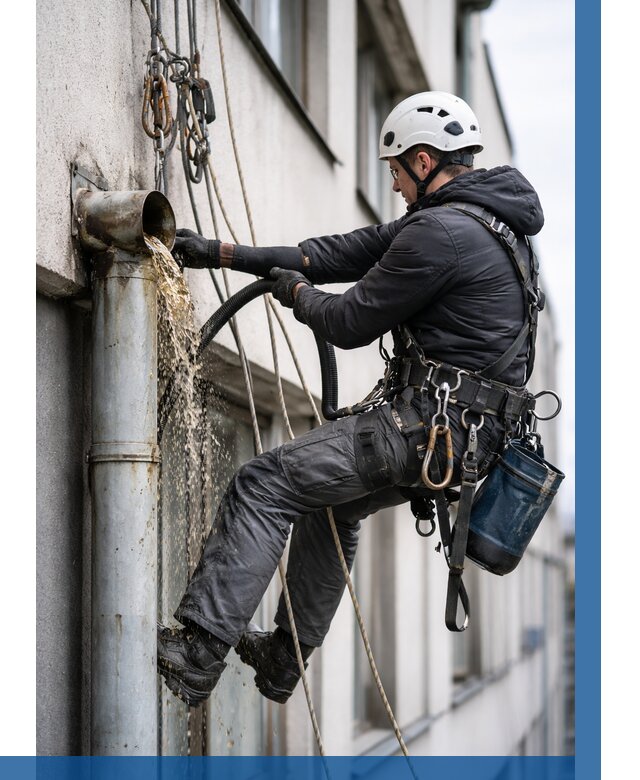 Прочистка водосточных труб в Северодвинске от 3542 р. | ВЫСОТНИК-Свр