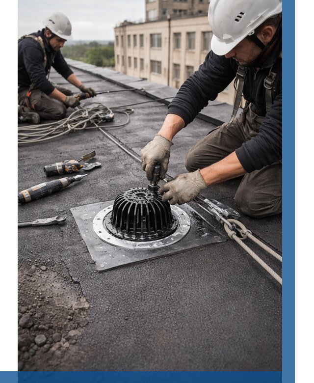 Установка водосточных воронок в Северодвинске цена от 3542 р. | ВЫСОТНИК-Свр