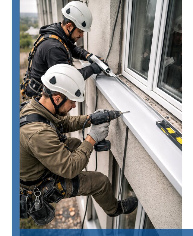 Профессиональный монтаж оконных отливов и отведения воды в Северодвинске