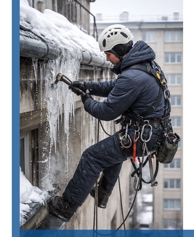 Удаление наледи и чистка водостоков в Северодвинске оперативно и безопасно