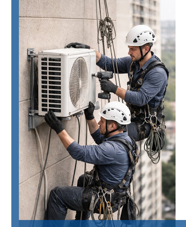 Монтаж внешнего блока кондиционера в Северодвинске установка и крепление