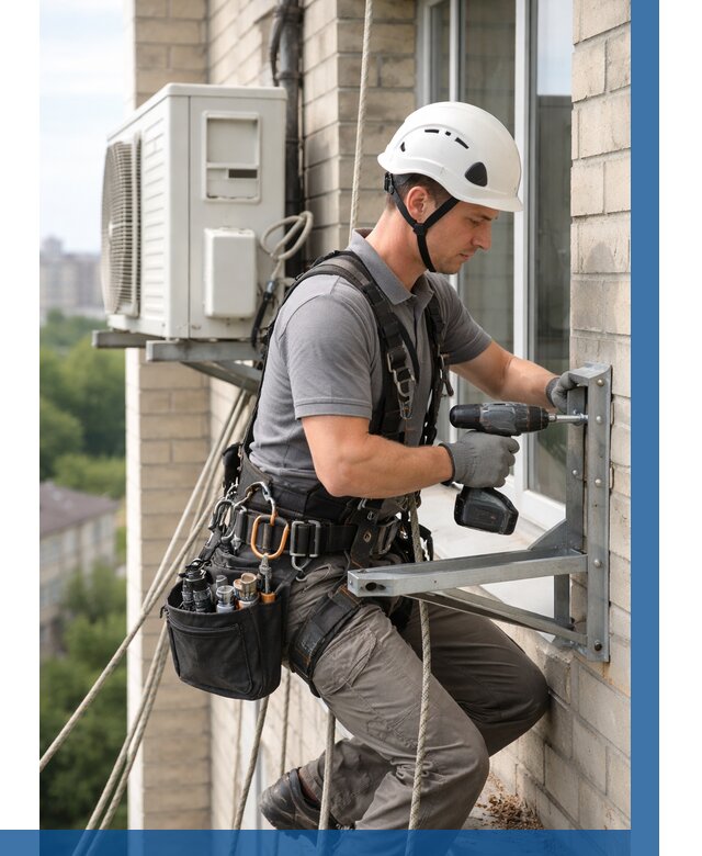 Установка кронштейнов кондиционера в Северодвинске от 3542 р. | ВЫСОТНИК-Свр