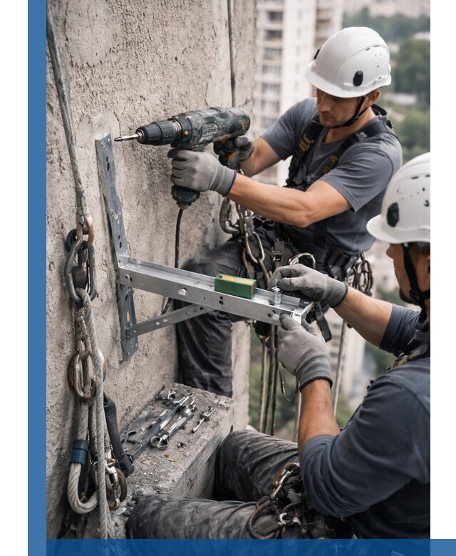 Установка кронштейнов кондиционера и крепежа в Северодвинске