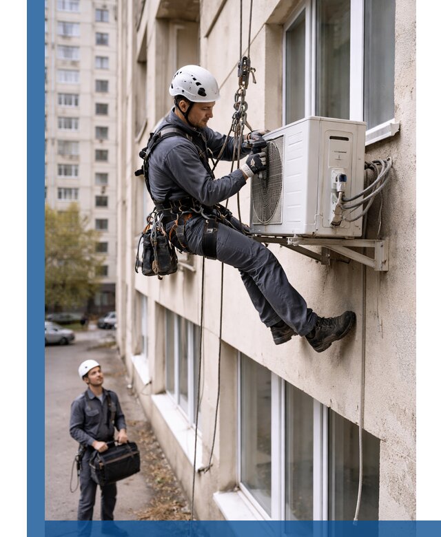 Демонтаж внешнего блока кондиционера в Северодвинске профессионально