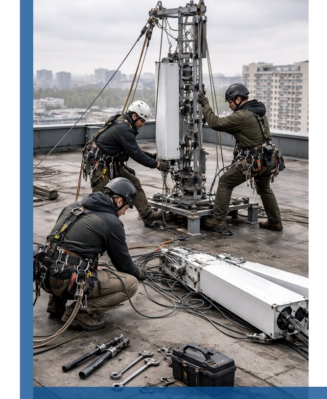 Демонтаж антенн на крыше зданий в Северодвинске с гарантией