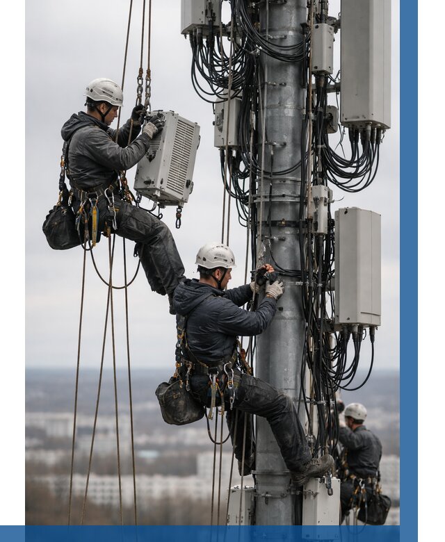 Монтаж оборудования связи на мачте в Северодвинске от 7591 р. | ВЫСОТНИК-Свр